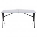 Lifetime 5-Foot Fold-In-Half Table, Gray (80861)