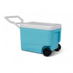 Igloo 38 qt. 'Wheelie Cool' Hard Ice Chest Cooler with WheelsAqua