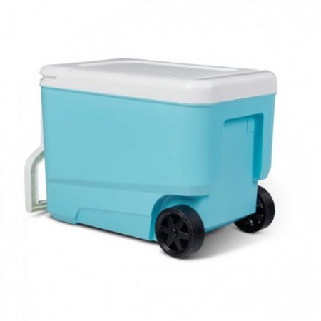 Igloo 38 qt. 'Wheelie Cool' Hard Ice Chest Cooler with WheelsAqua