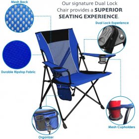 Kijaro Maldives Blue Dual Lock Portable Camping Chair for Outdoor
