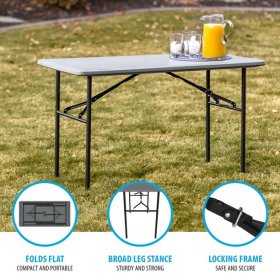 Lifetime 4-Foot Folding Table (Essential) Gray 80694