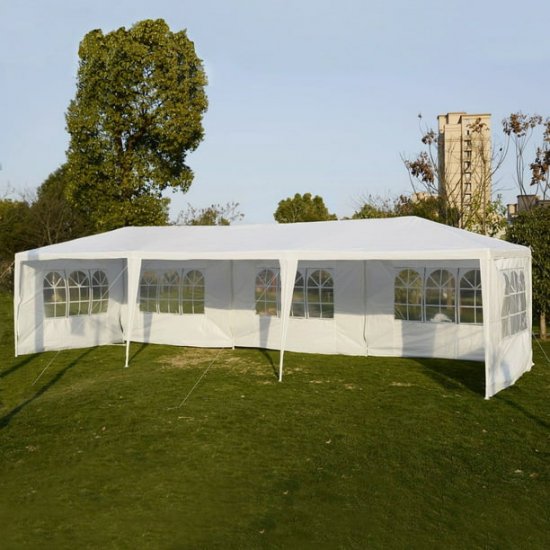 Costway 10\'x30\'Party Wedding Tent Canopy Heavy duty Pavilion 5 Sidewall