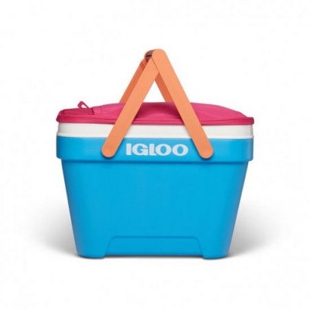 Igloo 25 qt. Picnic Basket Cooler, Pink and Blue