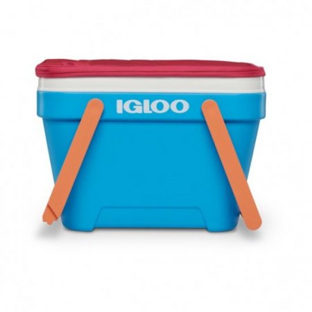 Igloo 25 qt. Picnic Basket Cooler, Pink and Blue