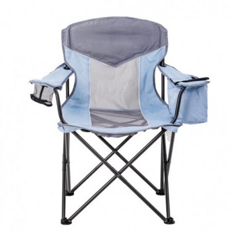 Ozark Trail Oversized Mesh Cooler Chair, Aqua/Grey