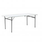 Mainstays 6 Foot Bi-Fold Plastic Folding Table, White