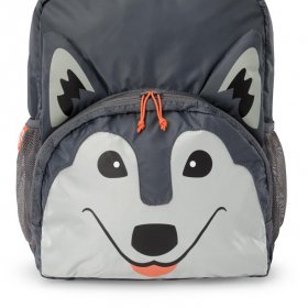 Firefly Outdoor Gear Aspen the Wolf Kid's BackpackGray, Unisex, Ages 4-8 (15 Liter)