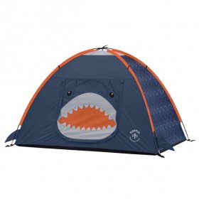 Firefly Outdoor Gear Finn the Shark 2-Person Kid's Camping TentNavy/Orange/Gray Color, One Room