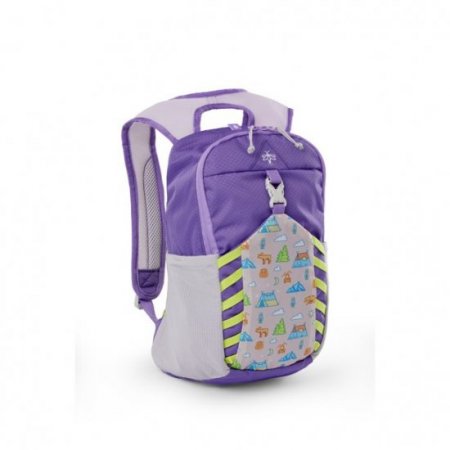 Firefly Camping Gear 10 ltr. Backpacking Backpack, Purple and Green