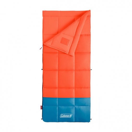 Coleman Kompact 40 Degree F Rectangle Sleeping Bag, Tiger Lily