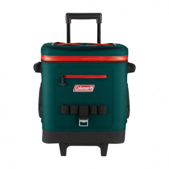 Coleman 42-Can Soft-Sided Wheeled Cooler, Evergreen