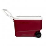 Igloo 38 qt. 'Wheelie Cool' Hard Ice Chest Cooler with WheelsMaroon