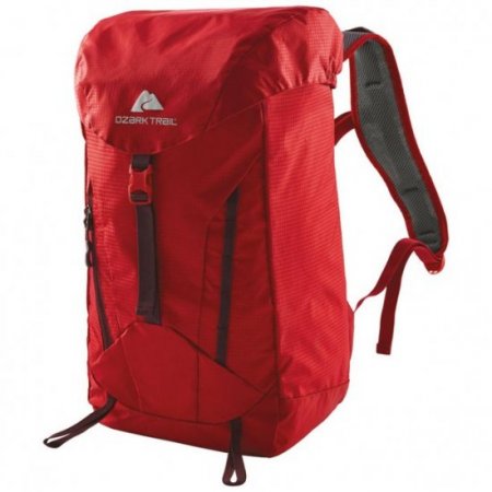 Ozark Trail 28L Atka Hydration-Compatible Camping Hiking Backpack, Red