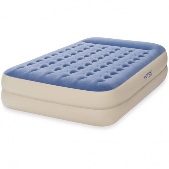 Intex 18\" Dura-beam Standard Raised Pillow Rest Air MattressQueen (Pump Not Included)