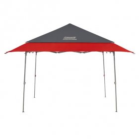 Coleman 9' x 9' Straight Leg Expandable to 12' x 12' Shade Canopy, Black & Red