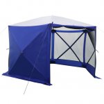 Ozark Trail 6 Hub Outdoor Camping 11'x10' Screen House, One Room, Blue