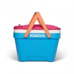 Igloo 25 qt. Picnic Basket Cooler, Pink and Blue