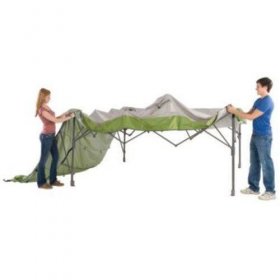 Coleman 10' x 10' Instant Straight Leg Canopy Gazebo with Added Swing Wall (100 Sq. ft Coverage)