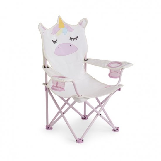 Firefly Outdoor Gear Sparkle the Unicorn Kid\'s Camping ChairPink/Off-White Color