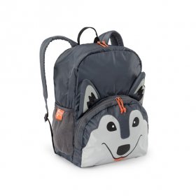 Firefly Outdoor Gear Aspen the Wolf Kid's BackpackGray, Unisex, Ages 4-8 (15 Liter)