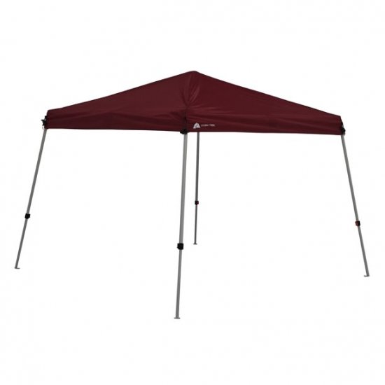 Ozark Trail 10\'FT x 10\'FT Instant Slant Leg Canopy, Watermelon Red, outdoor canopy