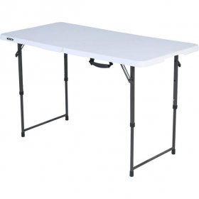 Lifetime 4 Foot Fold-In-Half Table, White