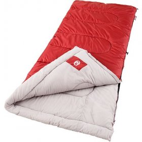 Coleman Palmetto 40F Rectangle Adult Sleeping Bag, Red