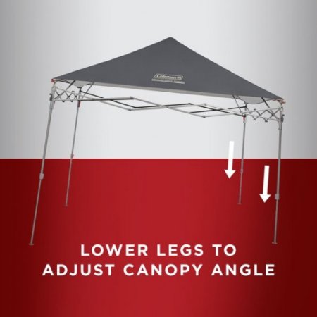 Coleman 9' x 9' Straight Leg Expandable to 12' x 12' Shade Canopy, Black & Red