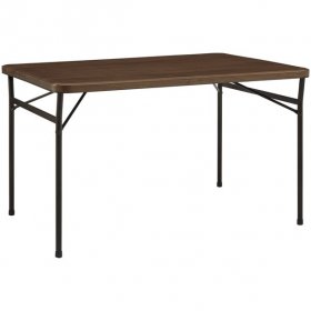 Mainstays 48" Faux Wood Folding Table, Walnut