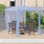 Costway 6.6' x 6.6' Foldable Beach Cabana Easy-Setup Beach Canopy W/ Carry Bag Navy