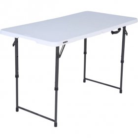 Lifetime 4 Foot Fold-In-Half Table, White