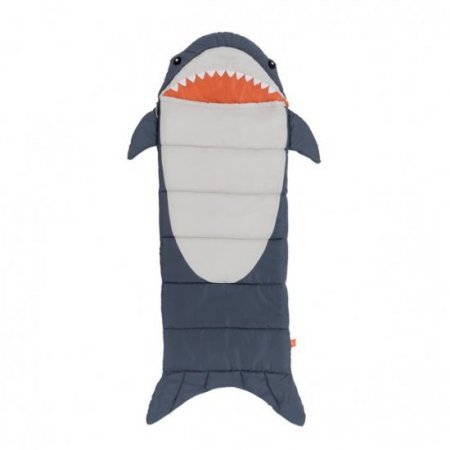 Firefly Outdoor Gear Finn the Shark Kid's Sleeping BagNavy/Gray (65 in. x 24 in.)