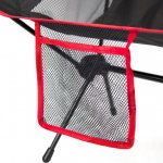 Ozark Trail Himont Oversized Camp Lite Chair for Camping enjoying Outdoors, Black and Red