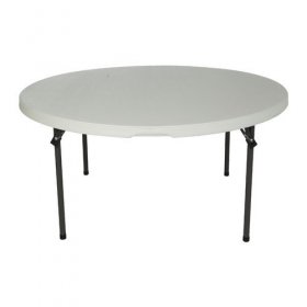 Lifetime 60Round Folding Table in White, 280301