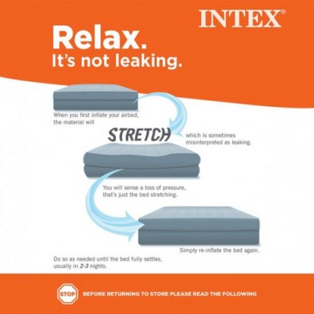 Intex 10in Full Dura-Beam Series Single High Airbed