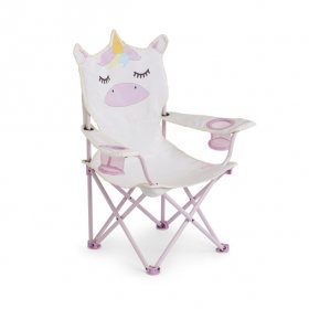 Firefly Outdoor Gear Sparkle the Unicorn Kid's Camping ChairPink/Off-White Color