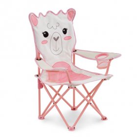 Firefly Outdoor Gear Izzie the Llama Kid's Camping ChairPink/White Color